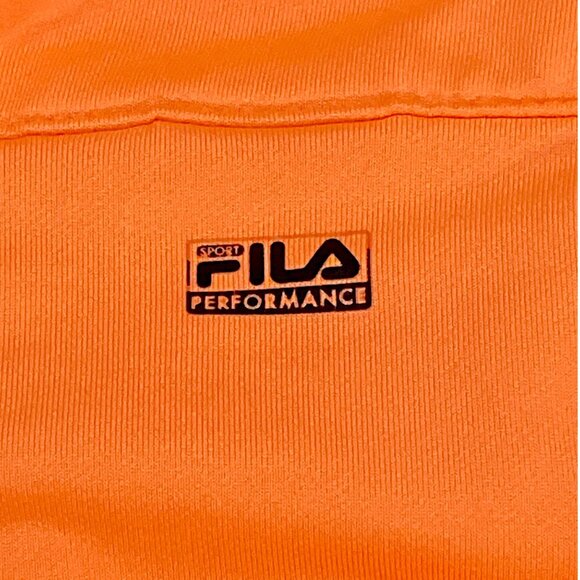 FILA Jacket Womens XL Orange Performance Full Thumb Hole Full Zip Activewear - Picture 9 of 16